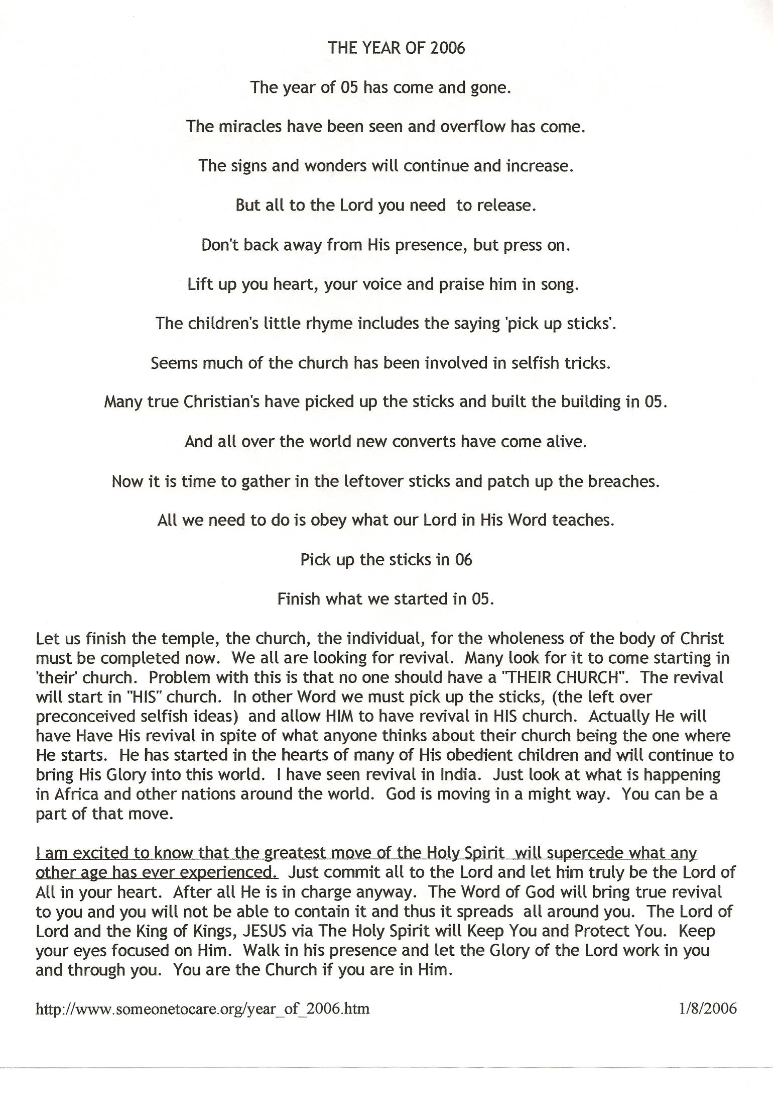 Prophexcy 2006 page 1